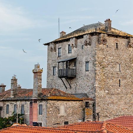 Athos Guest House Pansion Ouranoupoli Bagian luar foto
